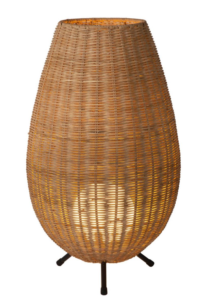 Lucide COLIN - Table lamp - D30 cm - 1xG9 - Light wood (03543/50/72)