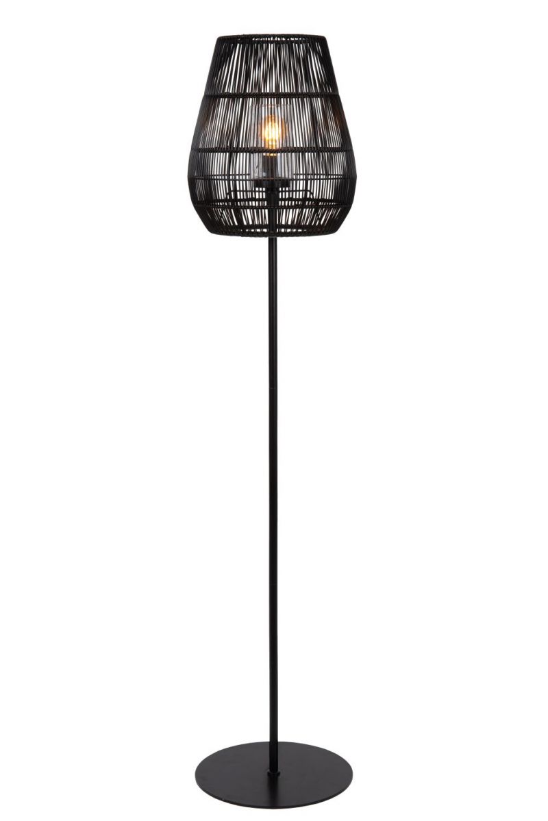 Lucide NERIDA - Floor lamp Outdoor - D35 cm - 1xE27 - IP44 - Black