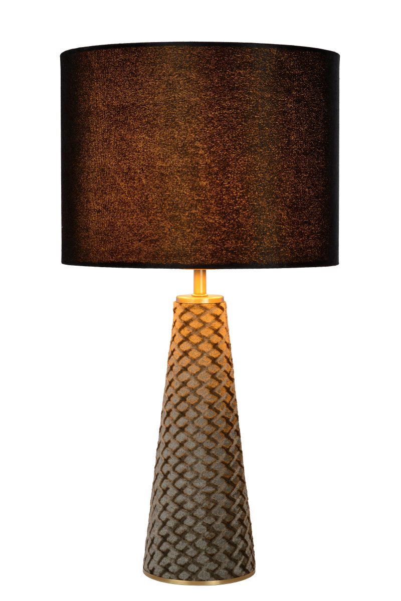 VELVET Table lamp E27/40W H47cm Grey/Black (10501/81/30)