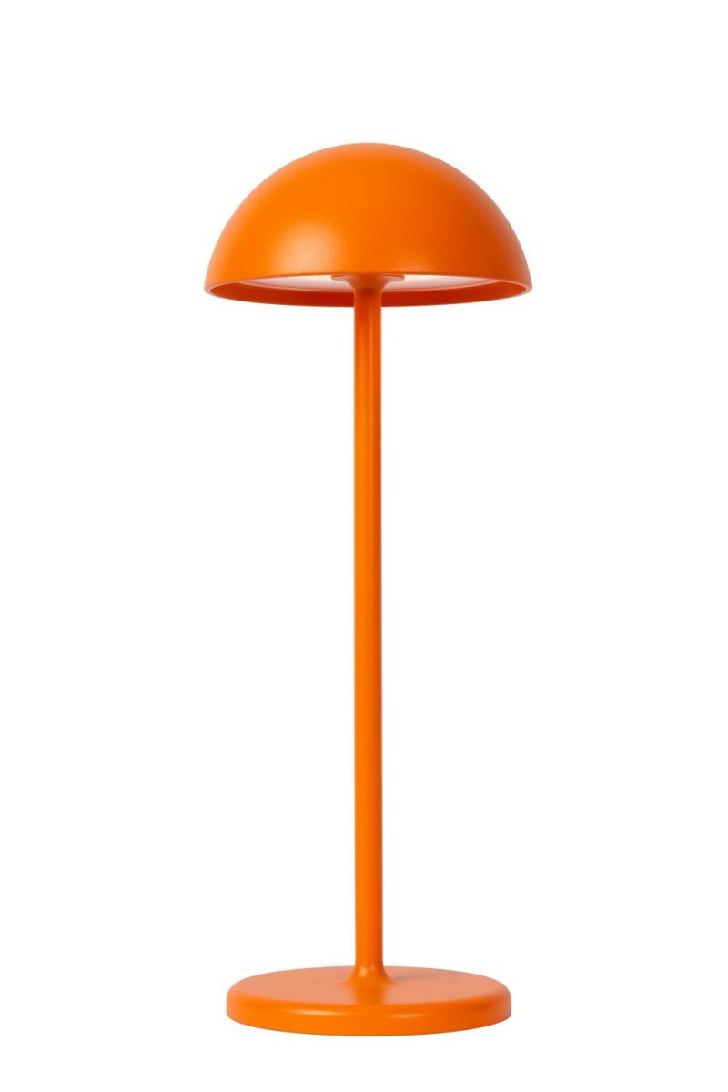 Lucide JOY - Rechargeable Table lamp Outdoor - Battery - D12 cm - LED Dim. - 1x1,5W 3000K - IP54 - Orange