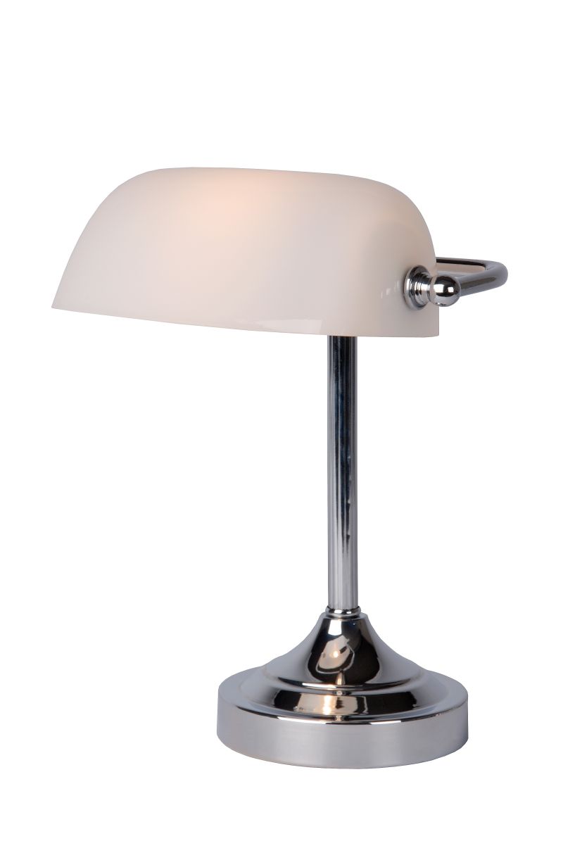 Banker - Stolná lampa - E14 W22cm H30cm - Biela