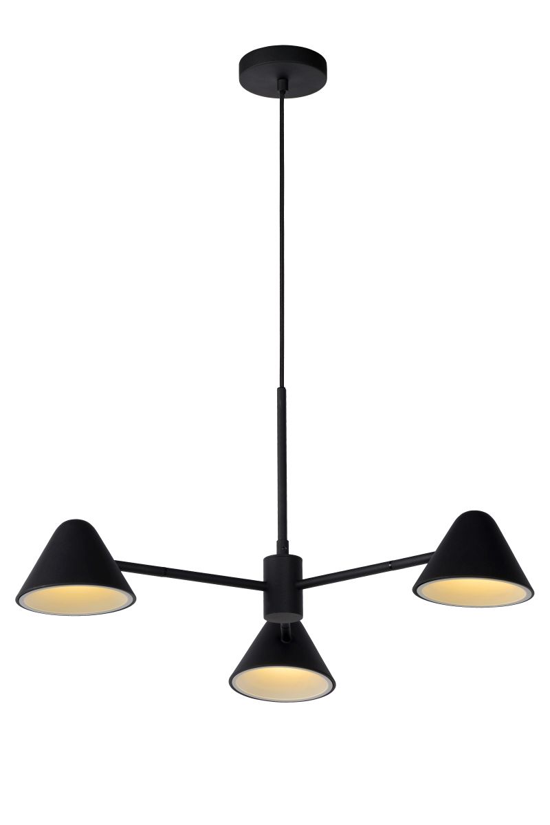 DEVON - Závesná lampa - 3x5W LED - čierna (20415/15/30)