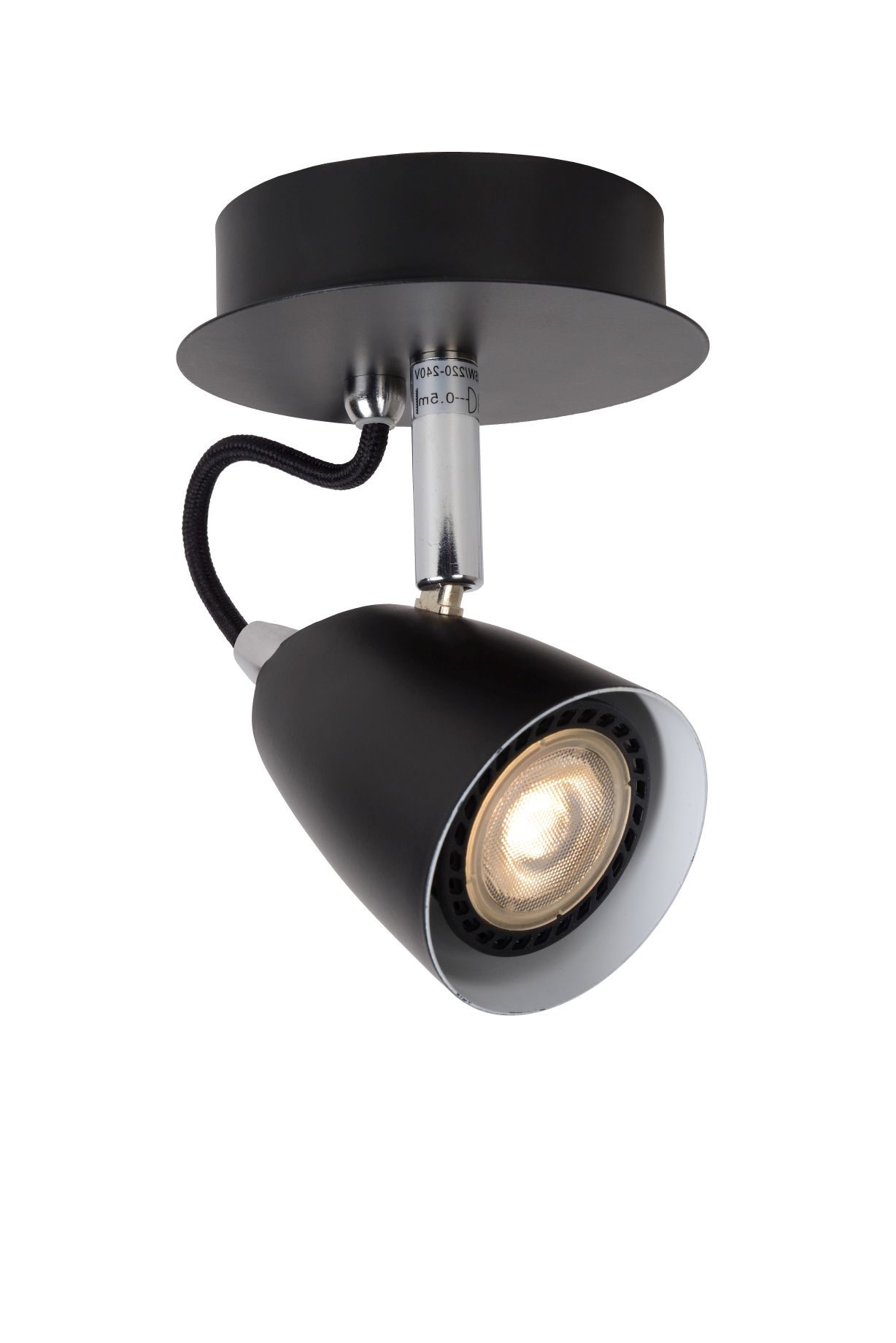 RIDE-LED Stropný reflektor GU10/5W incl 3000K Black old 26956/21/30