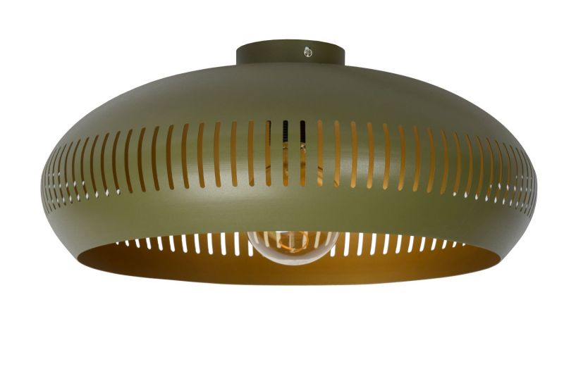 Lucide RAYCO - Flush ceiling light - D45 cm - 1xE27 - Green