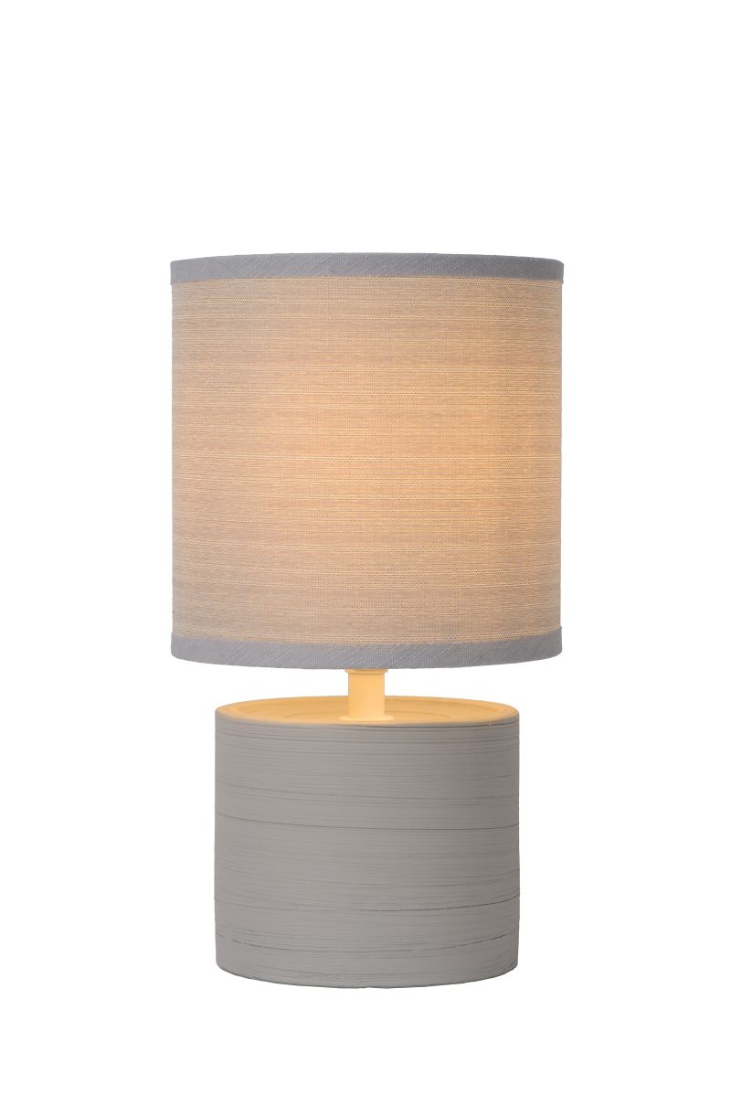 GREASBY - Stolová lampa - E14 H26cm - Sivá (47502/81/36)