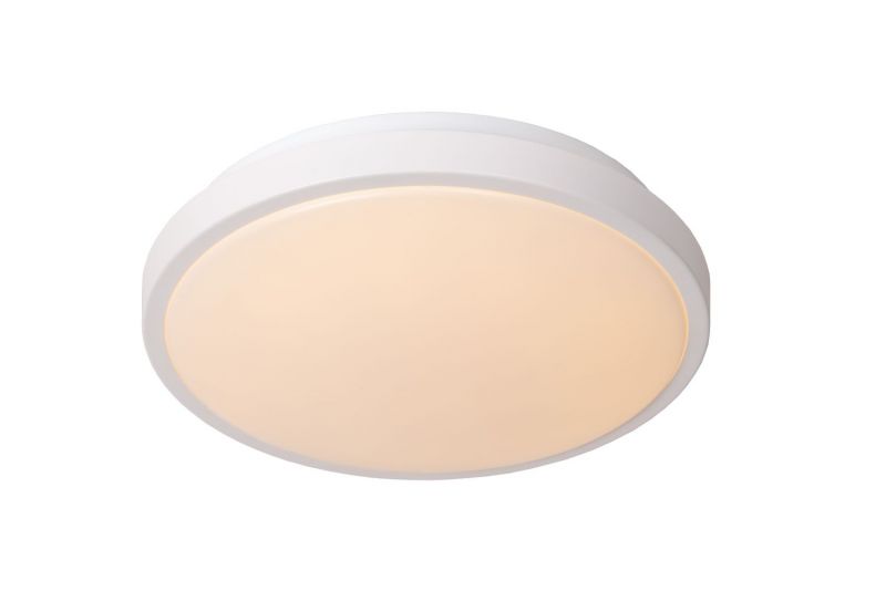 Lucide DASHER - Flush ceiling light Bathroom - Ø29,3 cm - LED - 1x12W 2700K - IP44 - White