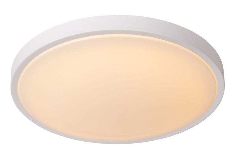 Lucide DASHER - Flush ceiling light Bathroom - Ø41 cm - LED - 1x24W 2700K - IP44 - Black