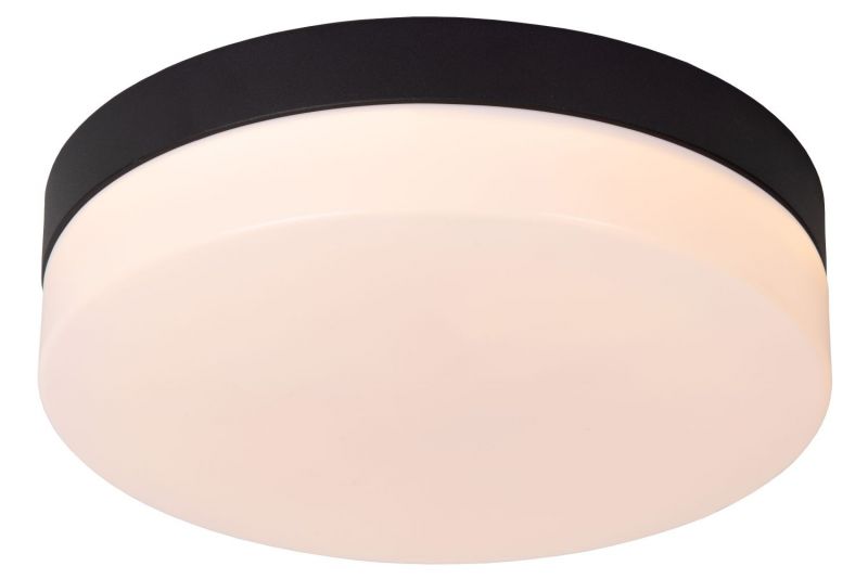 Lucide BISKIT - Flush ceiling light Bathroom - Ø23 cm - LED - 1x12W 2700K - IP44 - Black (79111/24/30)