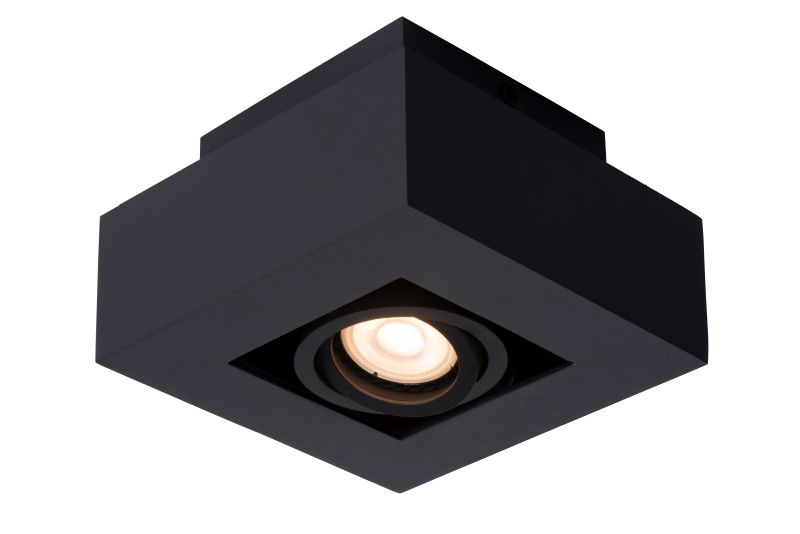XIRAX - Stropné svietidlo - 1xGU10/5W LED  DTW  - Čierna - (old 09119/05/30)