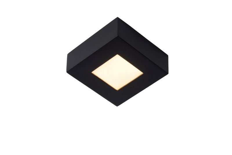 BRICE-LED Ceiling L Dimmable 8W Square IP44 Black (28117/11/30)