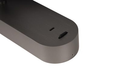 Lucide MONTANA - Wall light - LED - CCT - 1x6,3W 2700K/4000K - With USB charging point - Grey iron - Premium